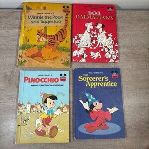 Disney's Wonderful World Of Reading Series Lot of 4 Vintage Children's Books